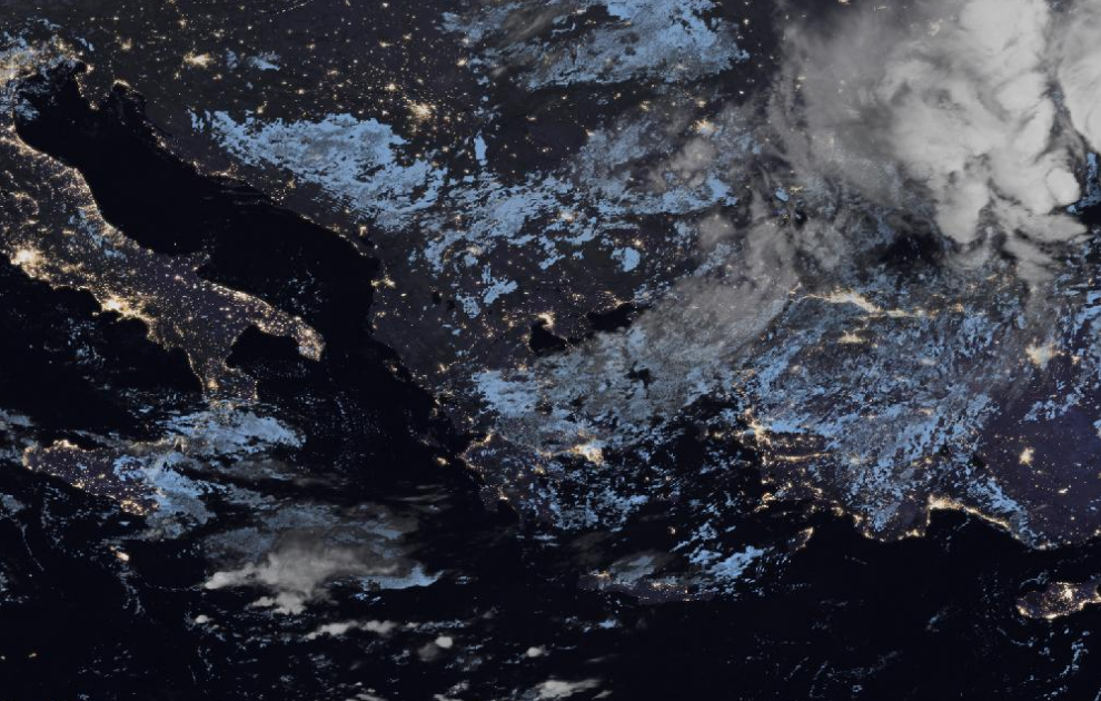 Τελευταία δορυφορική εικόνα νεφοκάλυψης