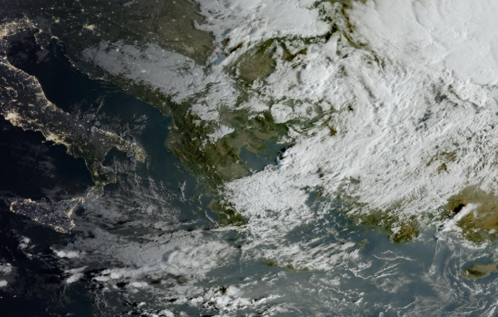 Τελευταία δορυφορική εικόνα νεφοκάλυψης