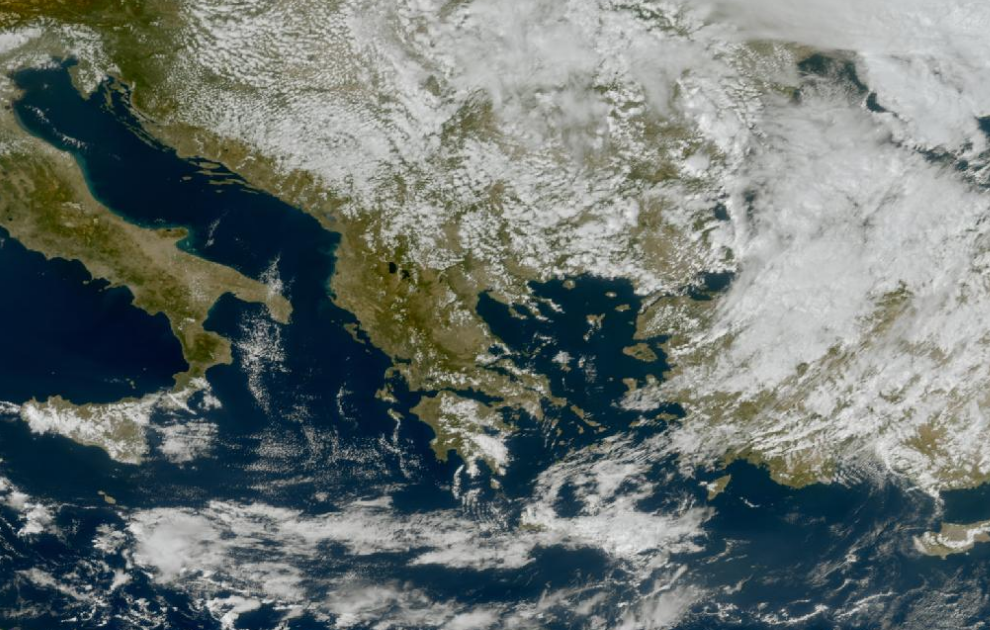 Τελευταία δορυφορική εικόνα νεφοκάλυψης