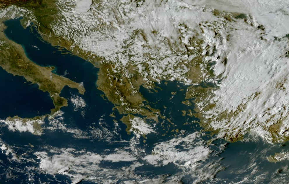 Τελευταία δορυφορική εικόνα νεφοκάλυψης