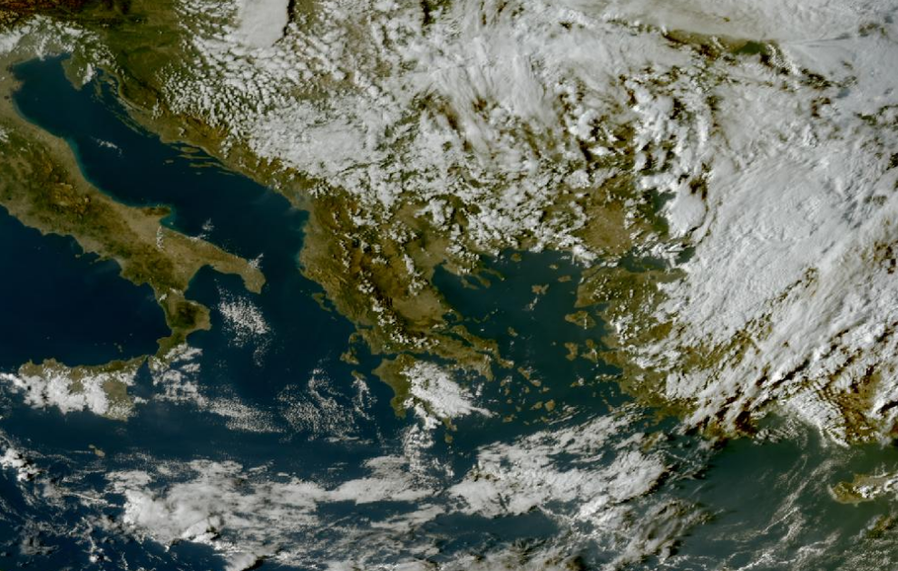 Τελευταία δορυφορική εικόνα νεφοκάλυψης