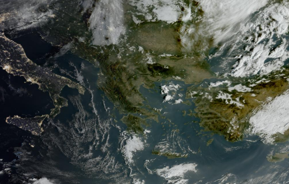 Τελευταία δορυφορική εικόνα νεφοκάλυψης