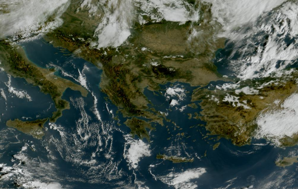 Τελευταία δορυφορική εικόνα νεφοκάλυψης