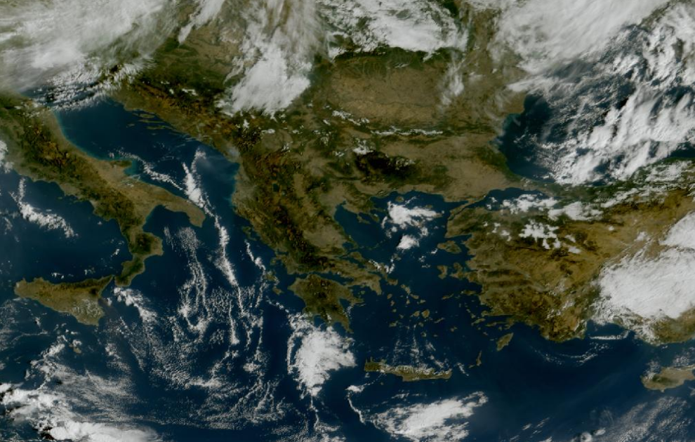 Τελευταία δορυφορική εικόνα νεφοκάλυψης