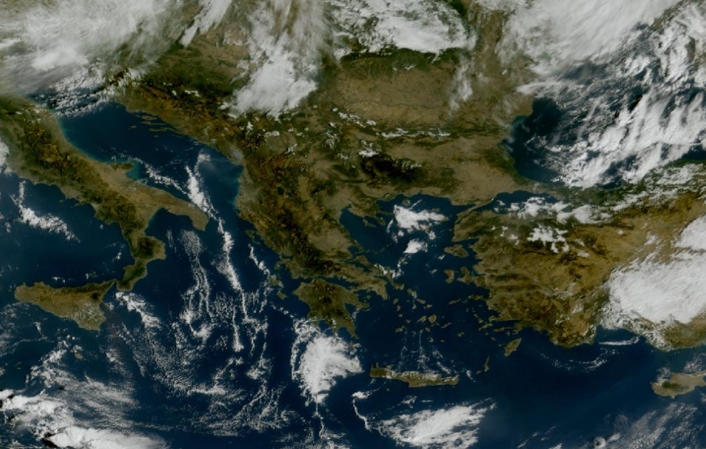 Τελευταία δορυφορική εικόνα νεφοκάλυψης