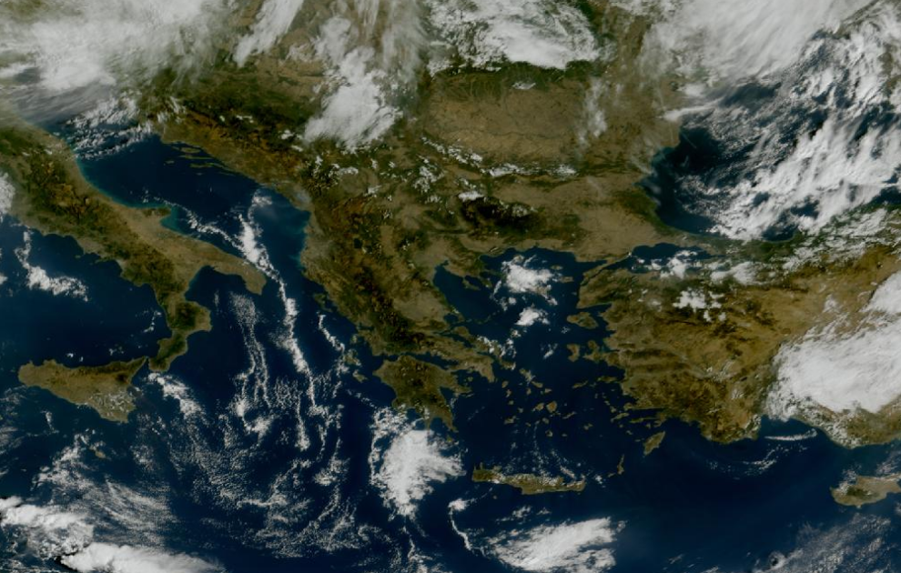 Τελευταία δορυφορική εικόνα νεφοκάλυψης
