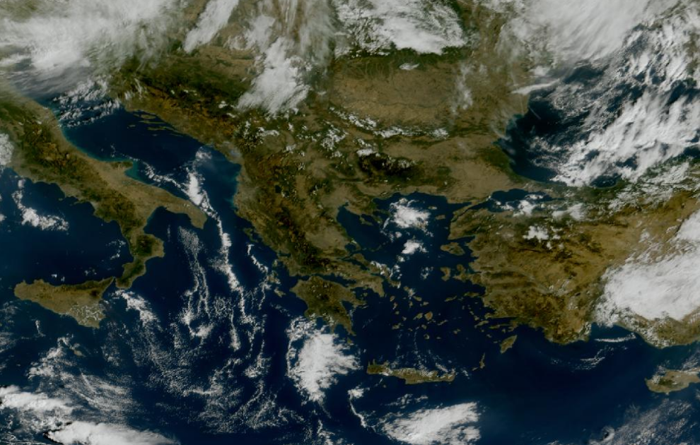 Τελευταία δορυφορική εικόνα νεφοκάλυψης