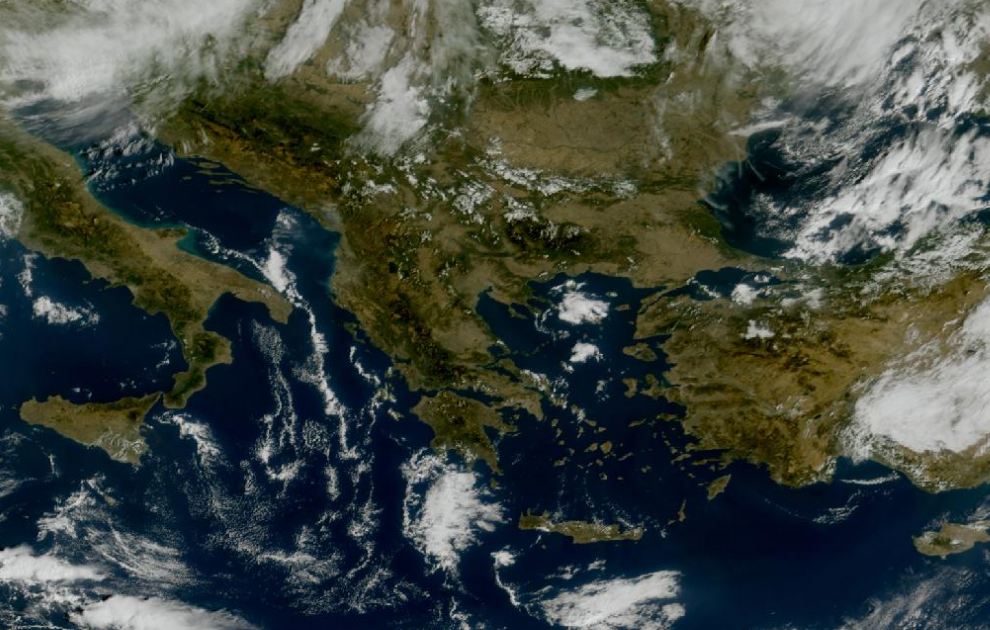 Τελευταία δορυφορική εικόνα νεφοκάλυψης