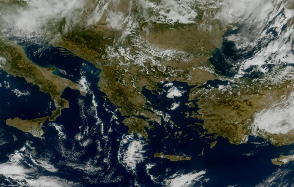Τελευταία δορυφορική εικόνα νεφοκάλυψης
