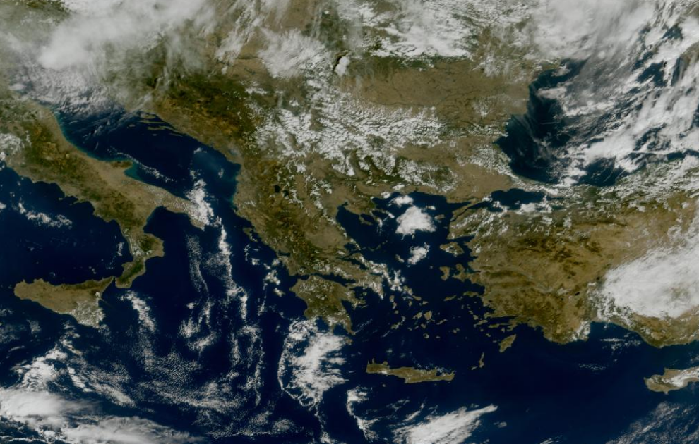 Τελευταία δορυφορική εικόνα νεφοκάλυψης