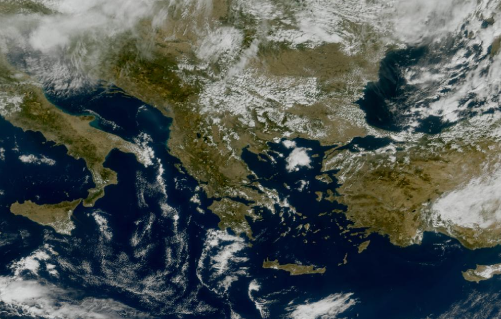 Τελευταία δορυφορική εικόνα νεφοκάλυψης