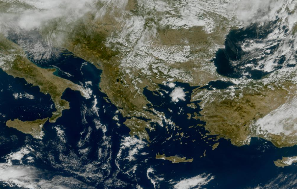 Τελευταία δορυφορική εικόνα νεφοκάλυψης