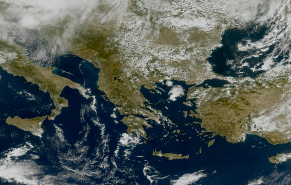 Τελευταία δορυφορική εικόνα νεφοκάλυψης