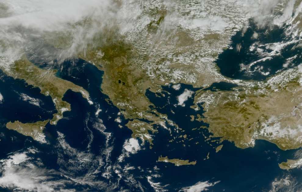 Τελευταία δορυφορική εικόνα νεφοκάλυψης