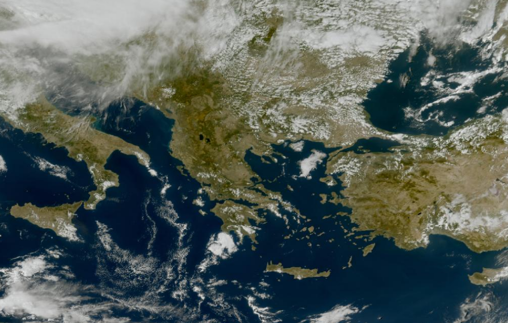 Τελευταία δορυφορική εικόνα νεφοκάλυψης