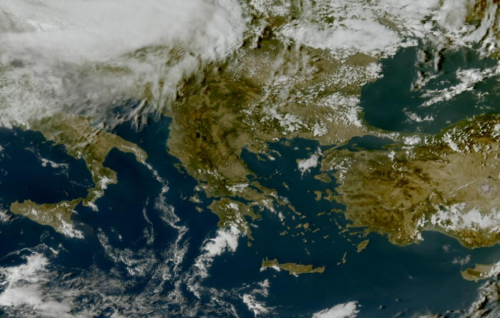 Τελευταία δορυφορική εικόνα νεφοκάλυψης