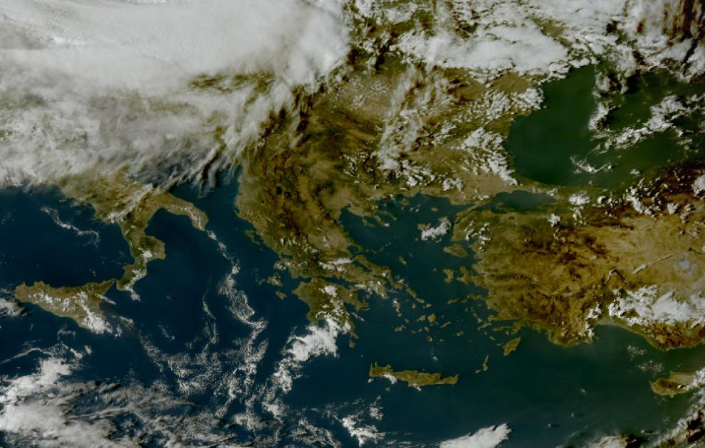 Τελευταία δορυφορική εικόνα νεφοκάλυψης