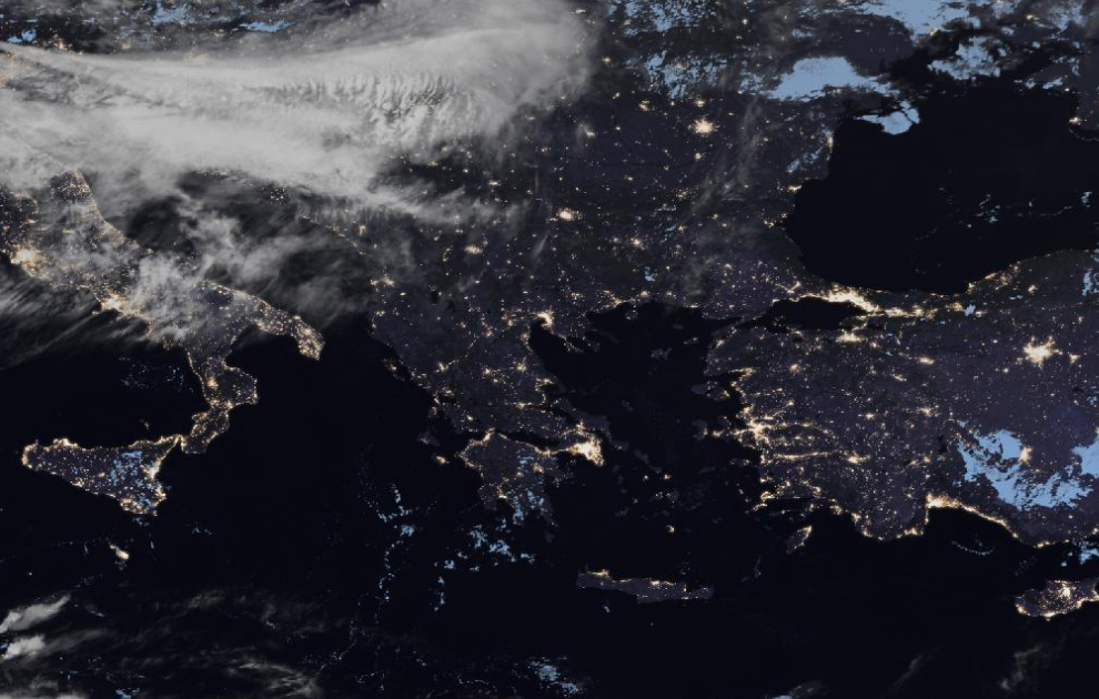 Τελευταία δορυφορική εικόνα νεφοκάλυψης