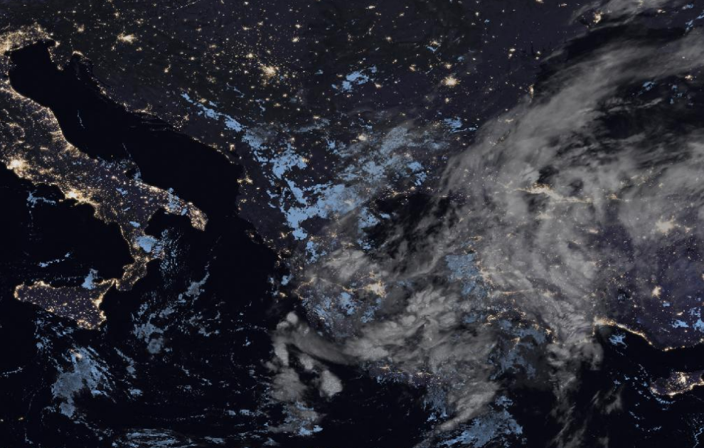 Τελευταία δορυφορική εικόνα νεφοκάλυψης