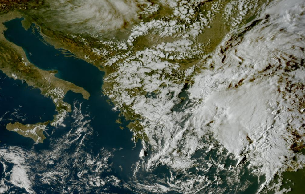 Τελευταία δορυφορική εικόνα νεφοκάλυψης