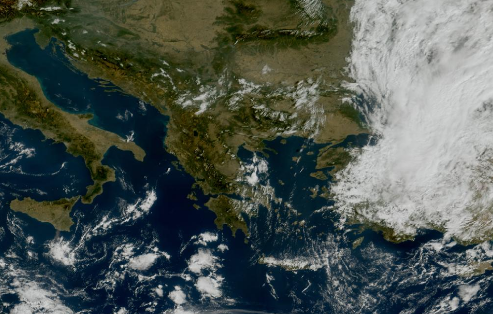 Τελευταία δορυφορική εικόνα νεφοκάλυψης