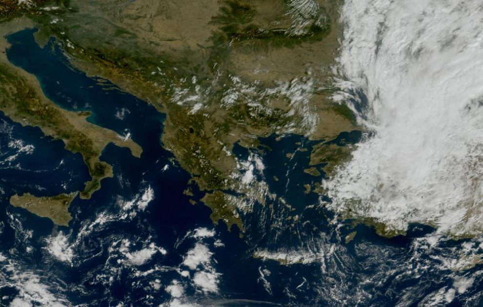 Τελευταία δορυφορική εικόνα νεφοκάλυψης