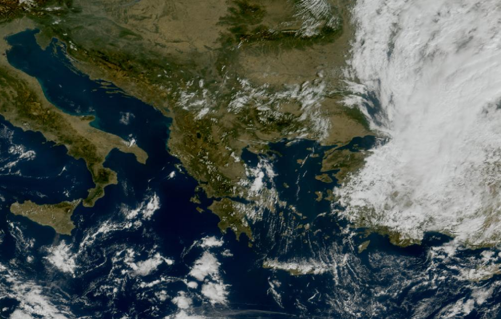 Τελευταία δορυφορική εικόνα νεφοκάλυψης