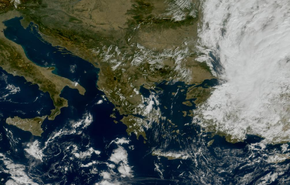 Τελευταία δορυφορική εικόνα νεφοκάλυψης