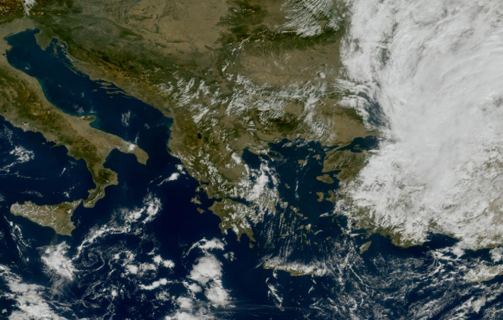 Τελευταία δορυφορική εικόνα νεφοκάλυψης