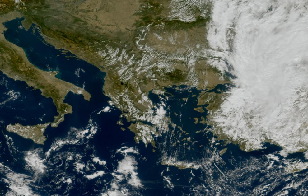 Τελευταία δορυφορική εικόνα νεφοκάλυψης