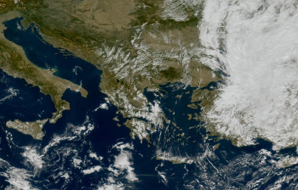 Τελευταία δορυφορική εικόνα νεφοκάλυψης