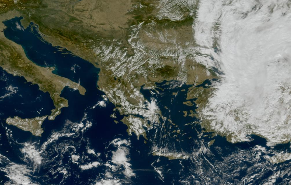 Τελευταία δορυφορική εικόνα νεφοκάλυψης
