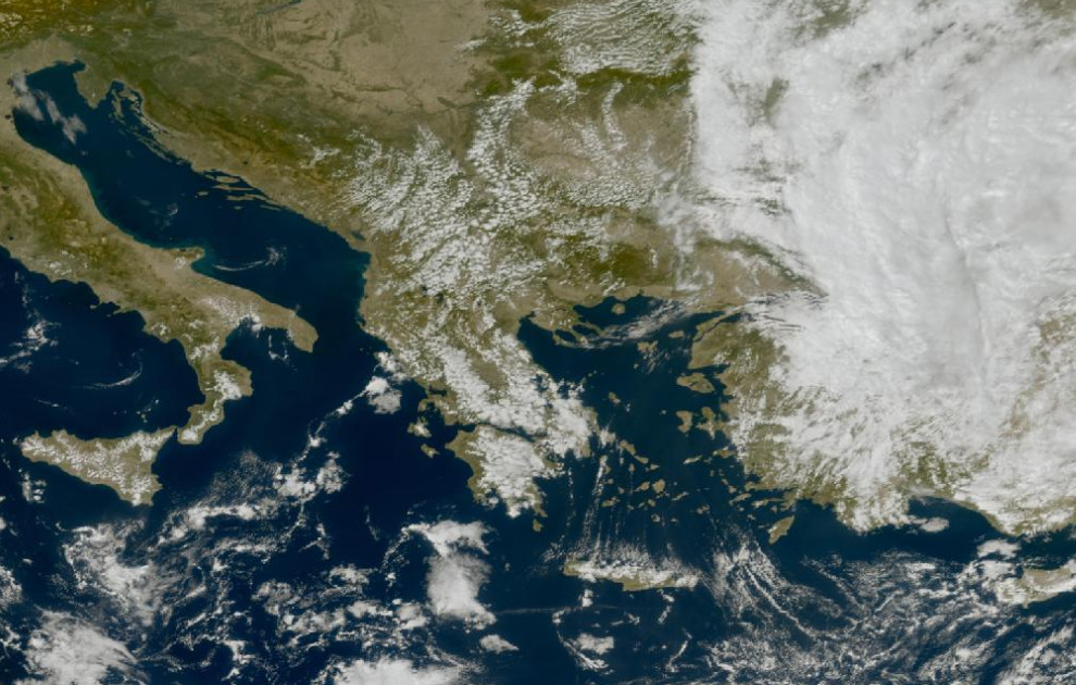 Τελευταία δορυφορική εικόνα νεφοκάλυψης