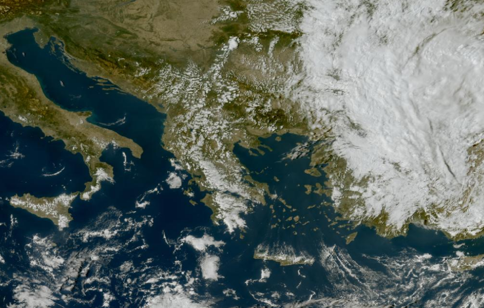 Τελευταία δορυφορική εικόνα νεφοκάλυψης