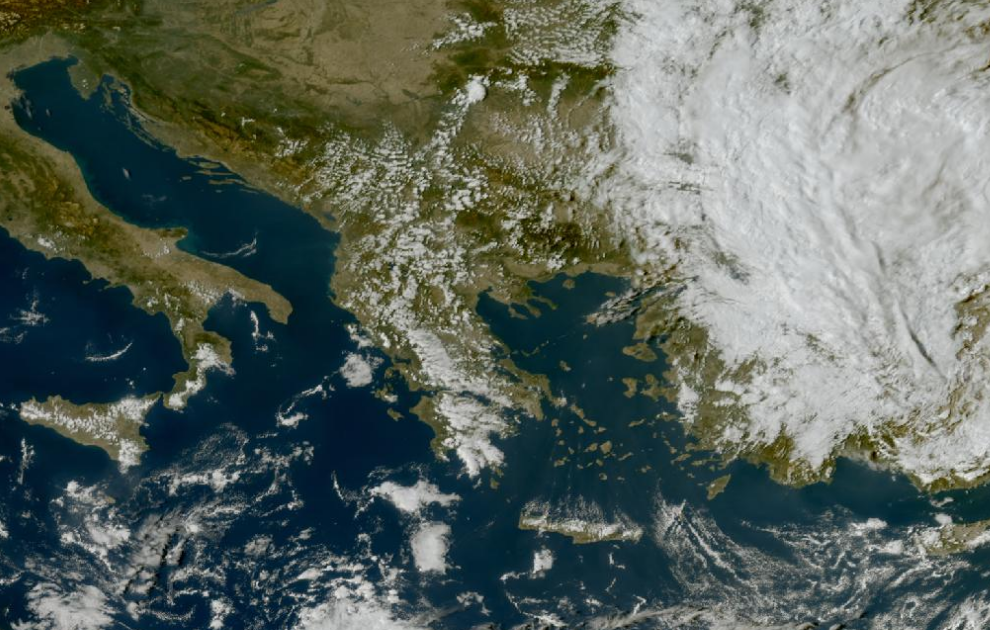 Τελευταία δορυφορική εικόνα νεφοκάλυψης