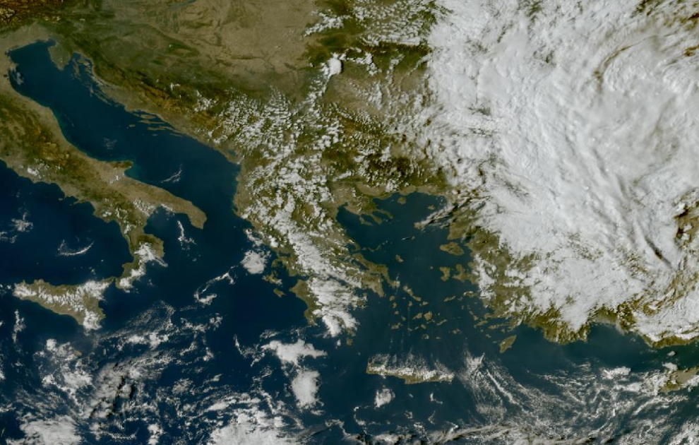 Τελευταία δορυφορική εικόνα νεφοκάλυψης