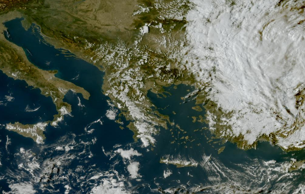 Τελευταία δορυφορική εικόνα νεφοκάλυψης