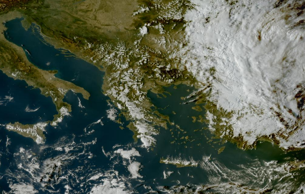 Τελευταία δορυφορική εικόνα νεφοκάλυψης