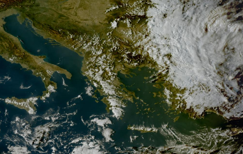 Τελευταία δορυφορική εικόνα νεφοκάλυψης