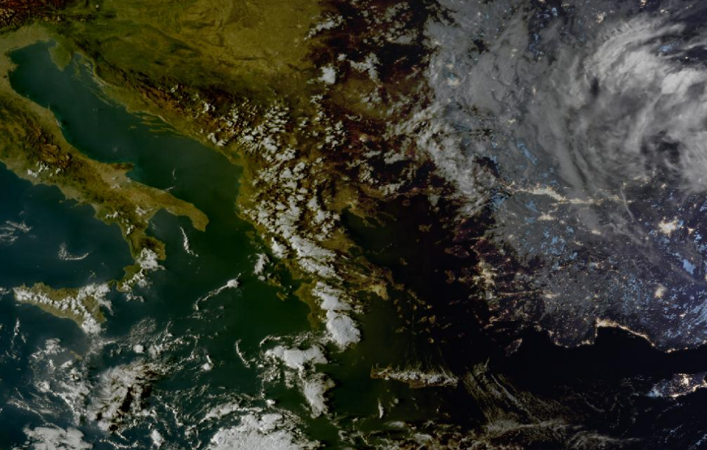 Τελευταία δορυφορική εικόνα νεφοκάλυψης