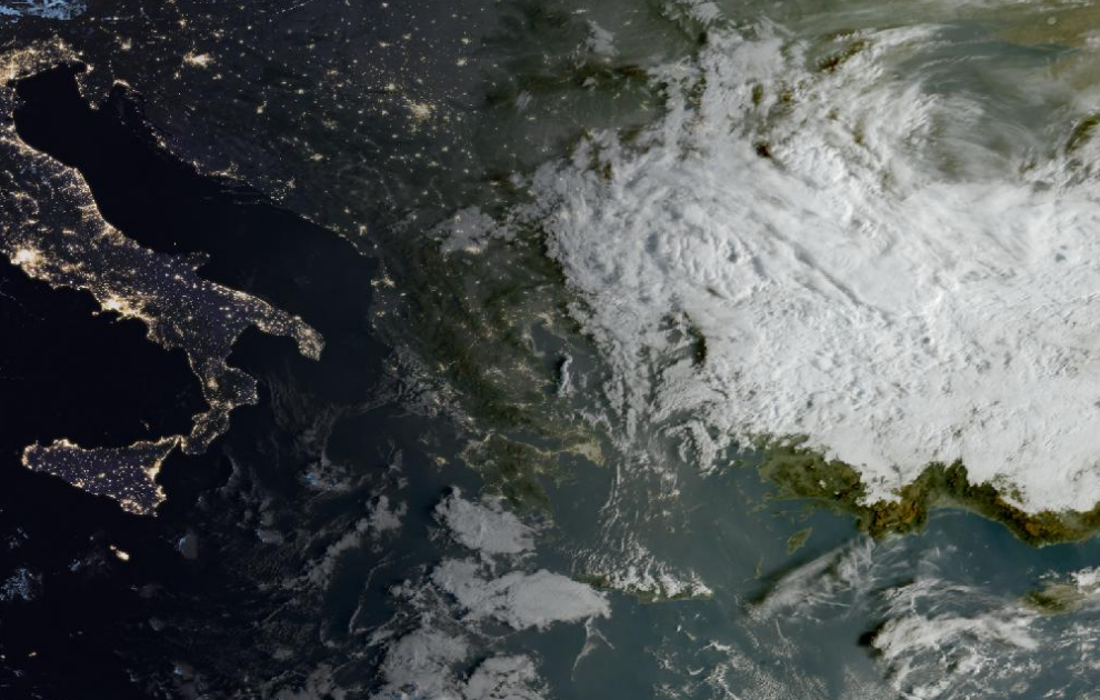 Τελευταία δορυφορική εικόνα νεφοκάλυψης