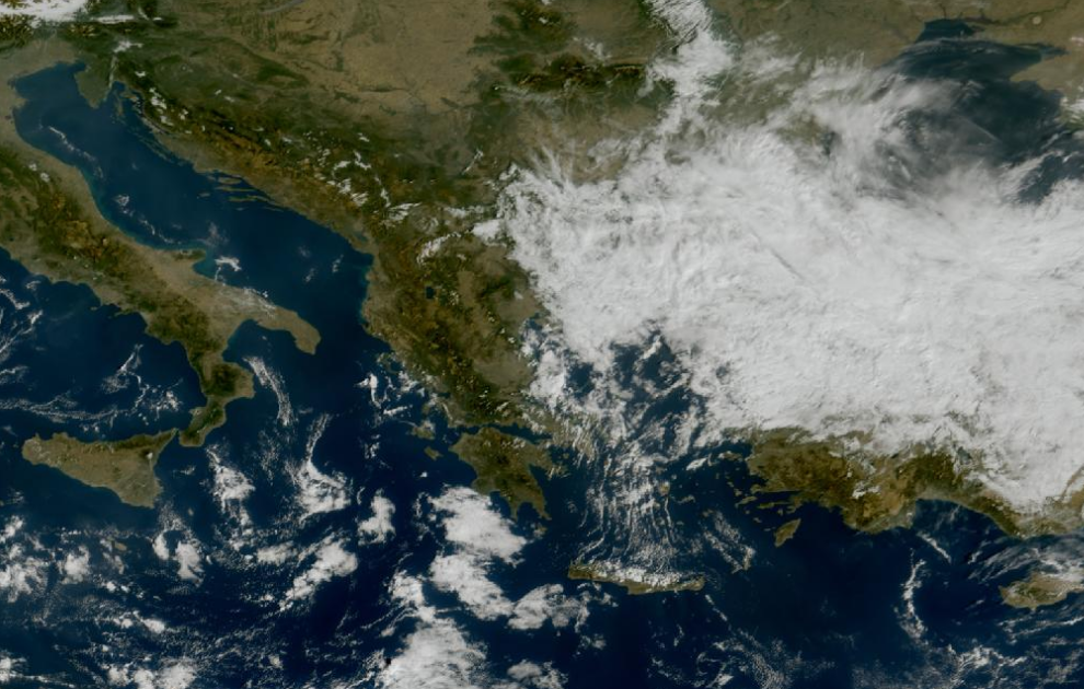 Τελευταία δορυφορική εικόνα νεφοκάλυψης