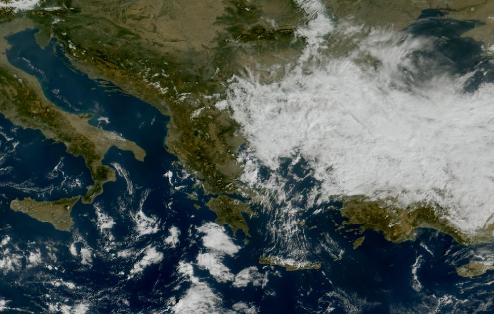 Τελευταία δορυφορική εικόνα νεφοκάλυψης
