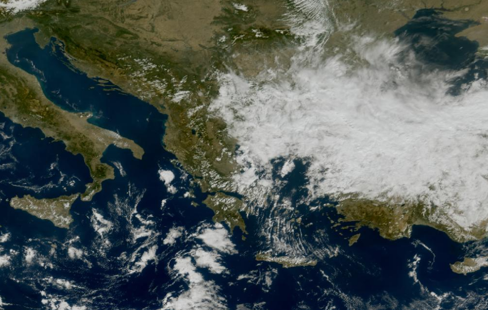 Τελευταία δορυφορική εικόνα νεφοκάλυψης