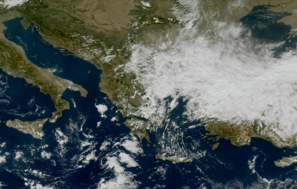 Τελευταία δορυφορική εικόνα νεφοκάλυψης