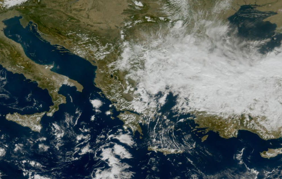 Τελευταία δορυφορική εικόνα νεφοκάλυψης