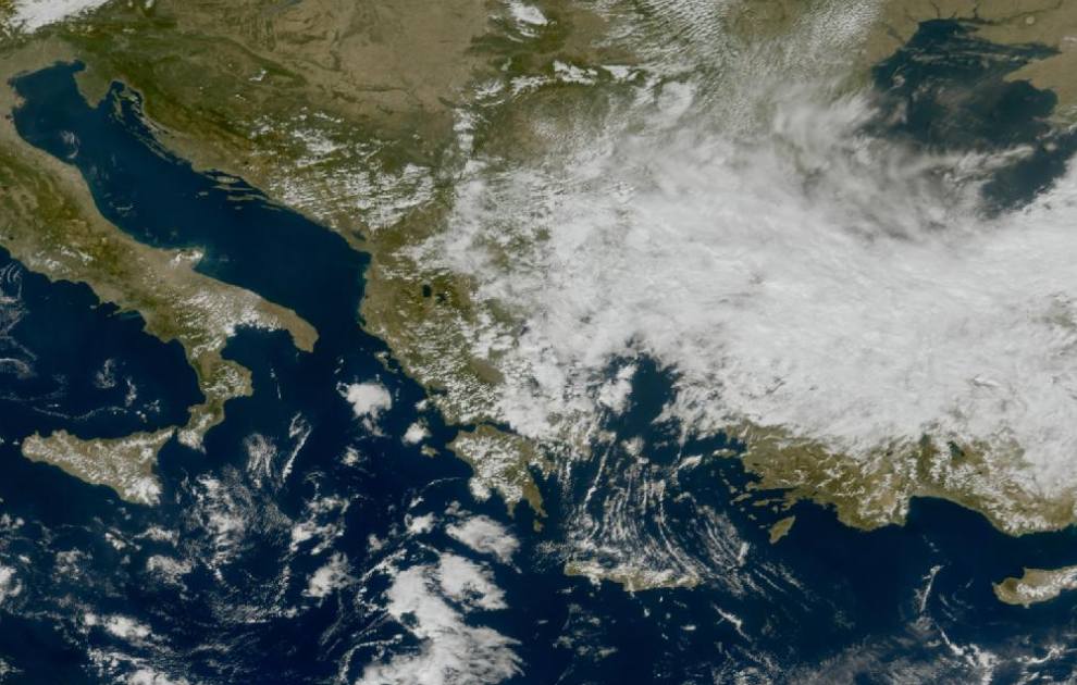 Τελευταία δορυφορική εικόνα νεφοκάλυψης