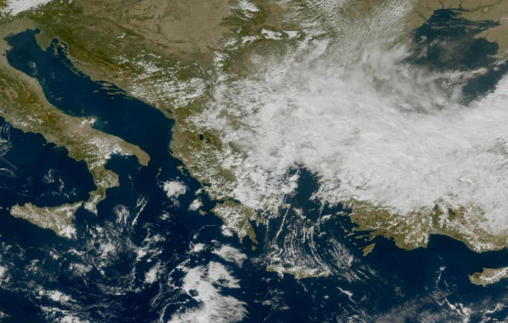 Τελευταία δορυφορική εικόνα νεφοκάλυψης