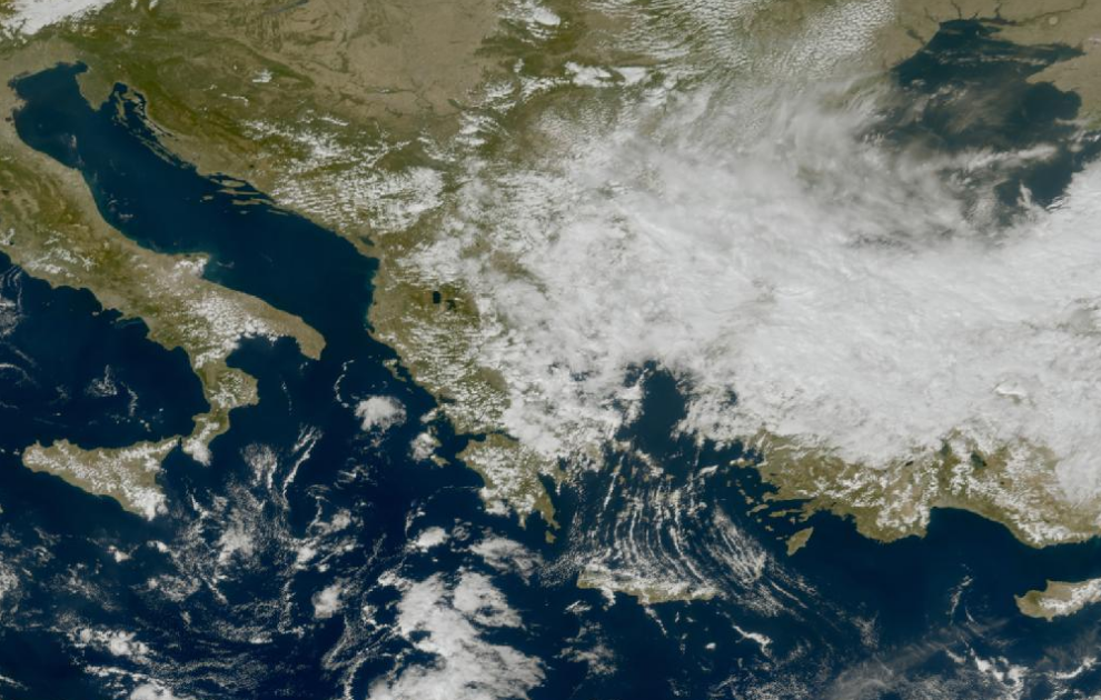 Τελευταία δορυφορική εικόνα νεφοκάλυψης