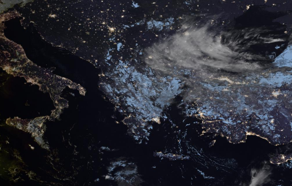 Τελευταία δορυφορική εικόνα νεφοκάλυψης